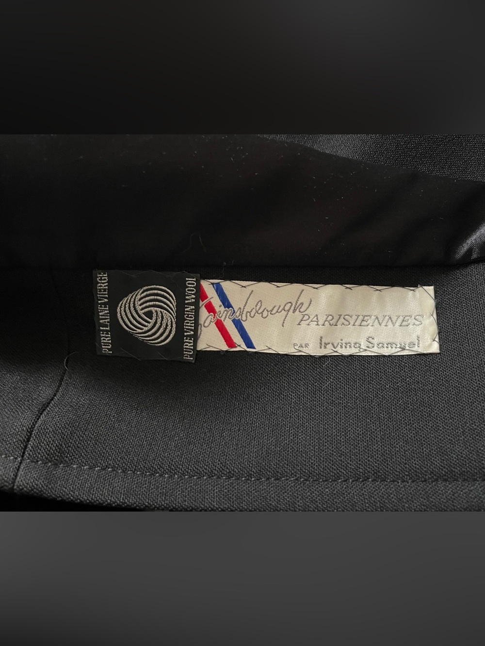 Irving Samuel For Ogilvy's Classic Double-Breasted Black Wool Coat with Belt - Picture 8 of 14